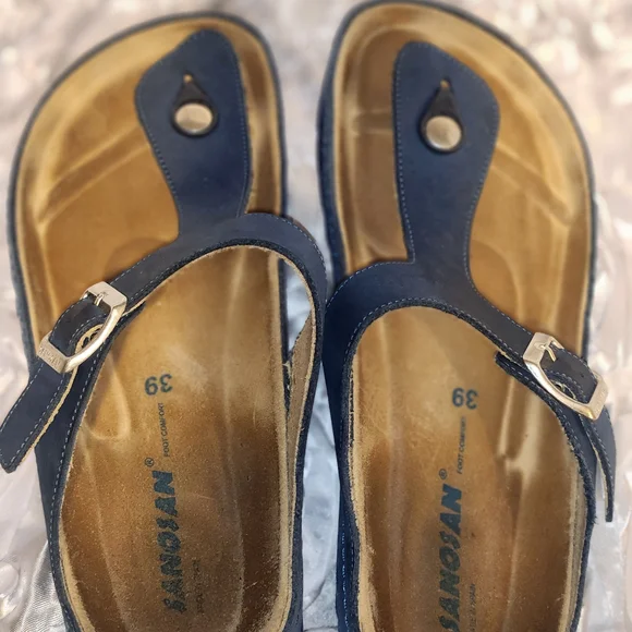 SANOSAN Women's Blue Sandals - Picture 1 of 4